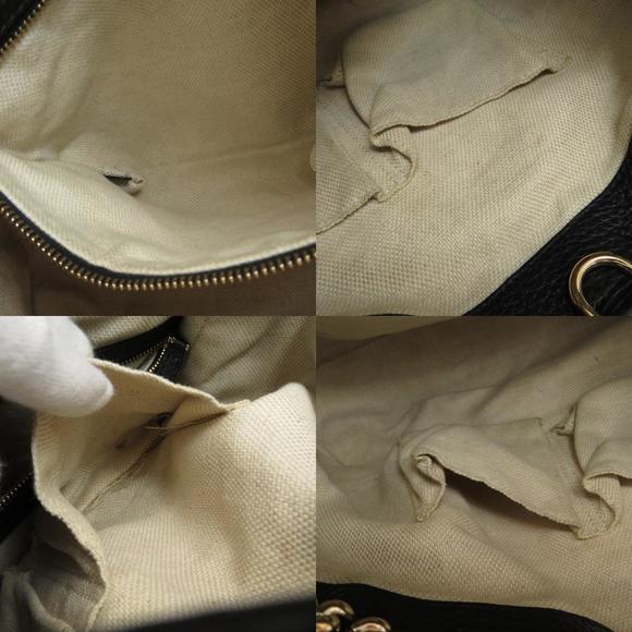 Gucci Soho Chain Bag Interlocking G Tote Bag Leather Black - Picture 6 of 9